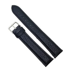 Curea Ceas „Maximus XXL” – Piele Naturală Neagră, Lungime Extinsă (18mm - 26mm)