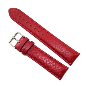 Curea Ceas „Scarlet Passion” 7D22R – Piele Naturală Hipoalergenică, Roșu Mat (18mm - 24mm)