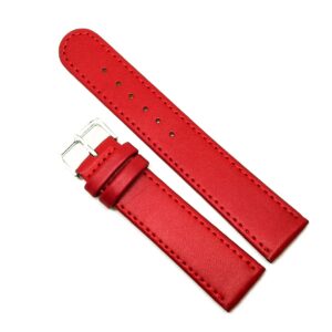 Curea Ceas „Scarlet Comfort” C3063 – Piele Naturală Hipoalergenică, Roșu Vibrant (8mm - 22mm)