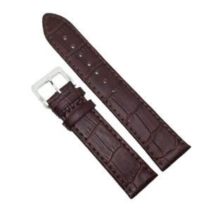 Curea Ceas „Croco Heritage” 7A1-M – Piele Naturală Maro, Textură Crocodil (12mm - 22mm)