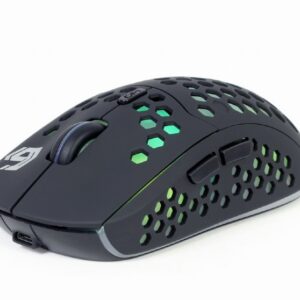 MOUSE GEMBIRD, gaming, wireless, USB, optic, 1600 dpi, butoane/scroll 6/1, iluminare, acum. Li-ION 400mAh, negru, "MUSG-RAGNAR-WRX500" (timbru verde 0.18 lei)