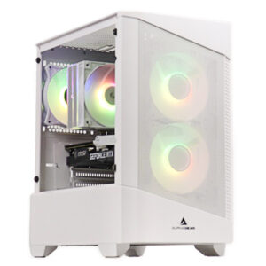 PC Gaming ZMEU Legendar Plus Alb, AMD Ryzen 5 5600 3.5GHz, 16GB DDR4, 1TB SSD, RTX 3050 6GB GDDR6, Iluminare RGB