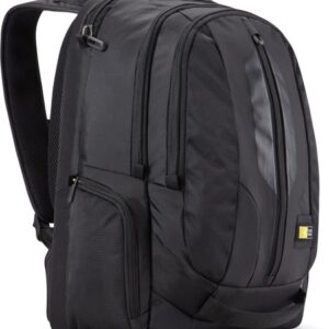 Rucsac laptop 17.3' Case Logic, buzunar frontal, buzunare laterale, nylon, black 'RBP217'