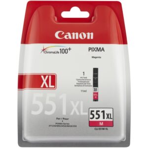 Cartus cerneala Original Canon CLI-551M XL Magenta, compatibil IP7250/MG5450/MG6350 (BS6445B001AA)
