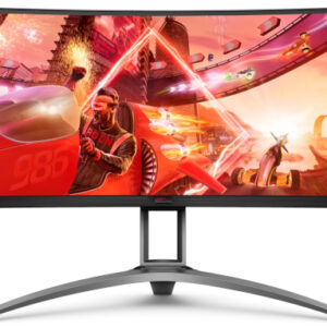 Monitor LED AOC Gaming AGON AG493UCX2 Curbat 49 inch DQHD VA 1 ms 165 Hz USB-C HDR FreeSync Premium Pro & G-Sync Compatible