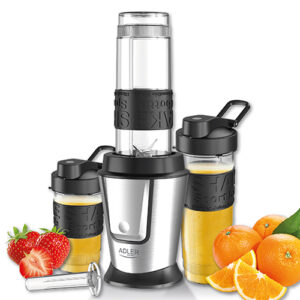 Blender cu 2 Recipiente Portabile cu Capac Adler AD 4081, 500 W, 570 ml si 400 ml
