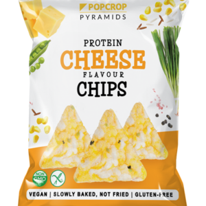 Chipsuri Proteice Coapte cu Aroma de Branza Vegana 60G Popcrop