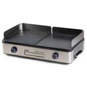Gratar electric Barbecue Genius cu 2 suprafete de gatit Domo DO9259G, 2400 W