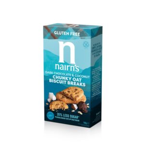 Biscuiti Pufosi Fara Gluten din Ovaz Integral cu Bucatele de Ciocolata si Cocos 160G Nairn's