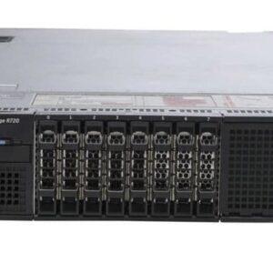 Server Dell PowerEdge R720, 8 Bay 2.5 inch, 2 Procesoare, Intel 8 Core Xeon E5-2640 V2 2.0 GHz up to 2.5 GHz; 16 GB DDR3 ECC; 2 x 480 GB SSD ENTERPRISE NOU; 4 Ani Garantie, Refurbished