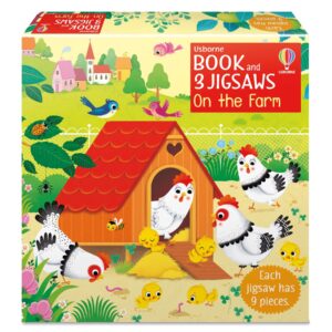 Set 3 Puzzle si Carte - On the Farm Usborne Books