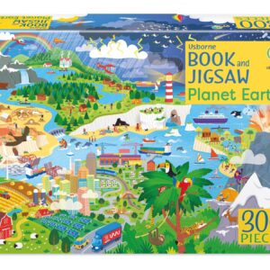 Set Puzzle 300 piese si Carte - Planet Earth Usborne Books