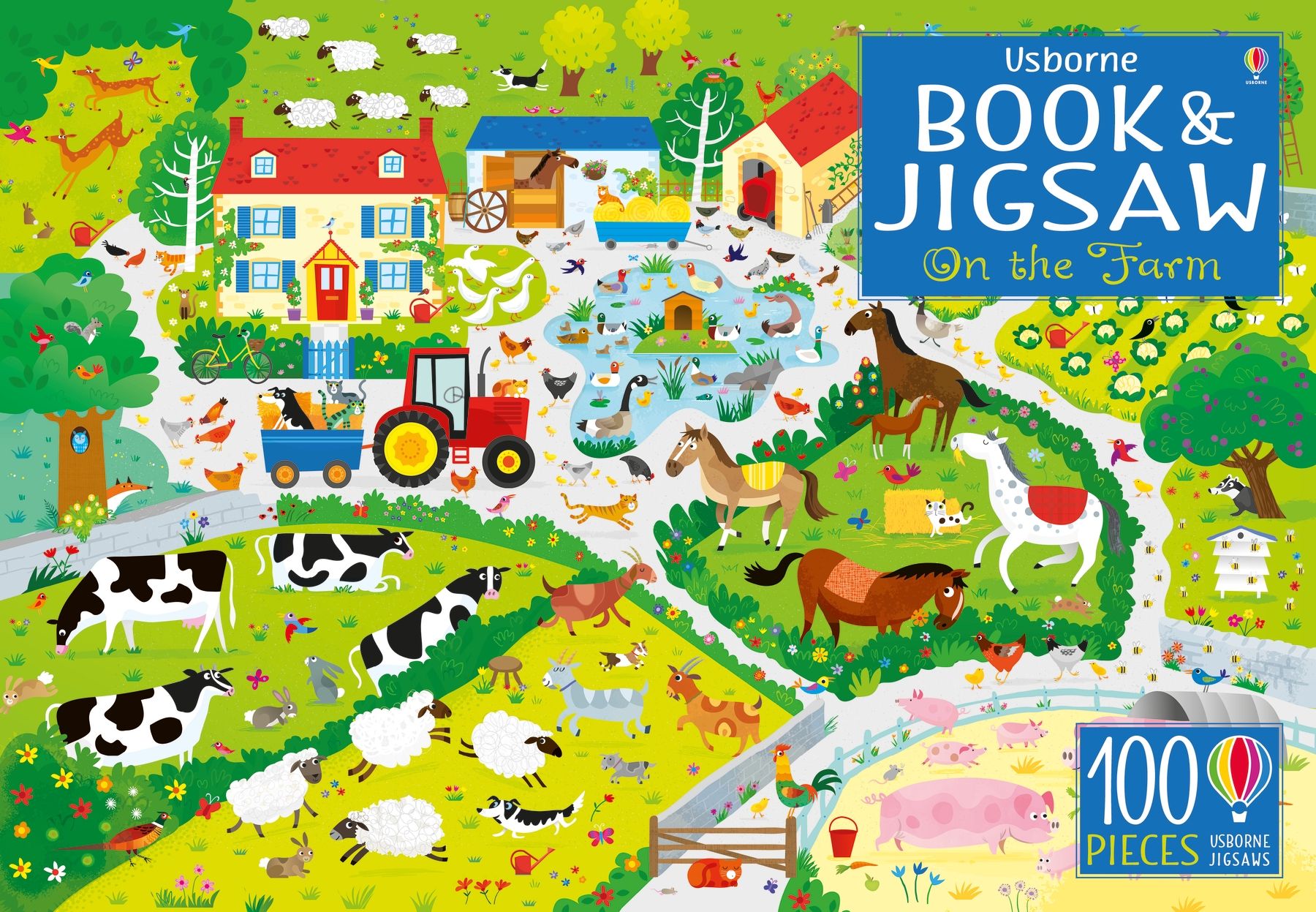 Set Puzzle si Carte - On the Farm Usborne Books