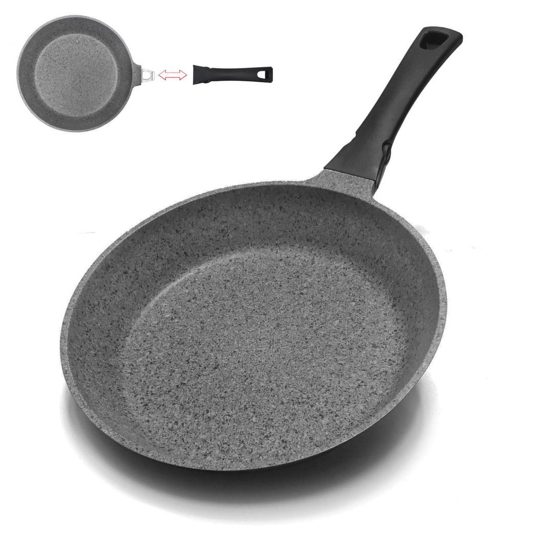 Tigaie cu maner detasabil acoperita cu granit TS-1444, 26 cm