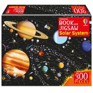 Set Puzzle 300 piese si Carte - The Solar System Usborne Book