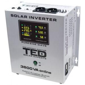 Invertor solar TED de la 48V la 230V 3600VA/2400W unda sinusoidala pura TED000309