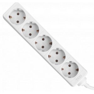 Prelungitor 5 prize 1.5 metri, 3x1.5mm ALB, TED TED001894