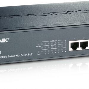 Switch 8 Porturi PoE (Power Over Ethernet) 10/100/1000 M (8 porturi PoE). Gigabit, carcasa metal (TL-SG1008PE)