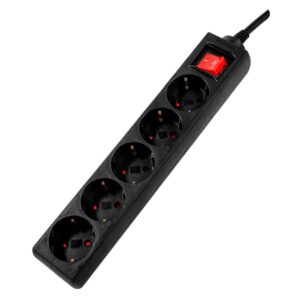 Priza cu protectie, prelungitor 5 prize, 3m, Spacer Defender "PP-5-20 v2"