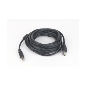 Cablu de date USB2.0 A tata la USB B tata, conectori auriti si miez ferita, lungime cablu: 1.8m, bulk, Negru, GEMBIRD (CCF-USB2-AMBM-6)