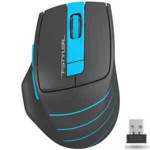MOUSE A4tech, gaming, wireless, 2.4GHz, optic, 2000 dpi, butoane/scroll 6/1, buton selectare viteza, negru / albastru, "FG30 Blue" (timbru verde 0.18 lei)