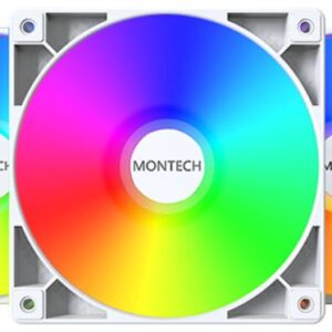 Ventilator Montech GF120 ARGB PWM 120mm White Three Fan Pack