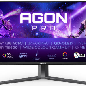 Monitor LED AOC Gaming AGON AG346UCD Curbat 34 inch UWQHD QD-OLED 0.03 ms 175 Hz HDR FreeSync Premium Pro