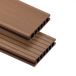 Deck WPC Bergdeck B140 periat culoare castan BDE007 2200x140x22 mm