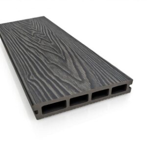 Placa deck terasa WPC 3D tip pardoseala/dusumea WPC 145×25 mm gri antracit lemn 60-101