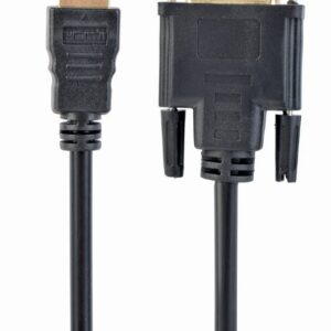 Cablu de date HDMI-DVI tata-tata, conectori auriti, lungime cablu: 3m, bulk, Negru, GEMBIRD (CC-HDMI-DVI-10)
