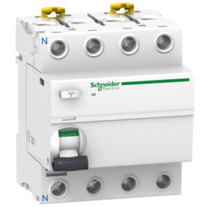 Intrerupator diferential RCCB 4P 25A/30mA tip AC Schneider A9R41425
