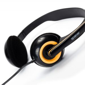 Casti cu microfon SPACER SPK-339, black-orange