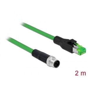 Accesoriu Retea Cablu de rețea M12 4 pin D-codat la RJ45 priză PVC 2 m