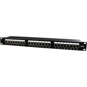 Accesoriu Retea NPP-C524-002 Gembird Cat.5E 24 port shielded patch panel 19 1U black