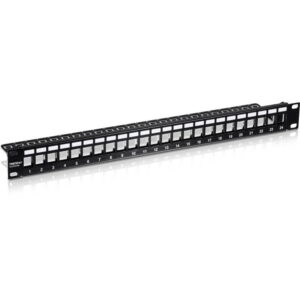 Accesoriu Retea Patchpanel 24 port Cat6 ecranat 1U 19 rackmount