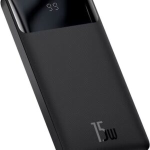Baterie externa Baseus Bipow, 10000 mAh, PD 15W, 1x USB-C, 2x USB, Black