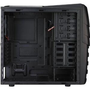CARCASA CM STORM Enforcer, window version, mid-tower, ATX, 1* 200mm red LED fan & 1* 120mm (inclus), I/O panel, front panel door, black 'SGC-1000-KWN1'