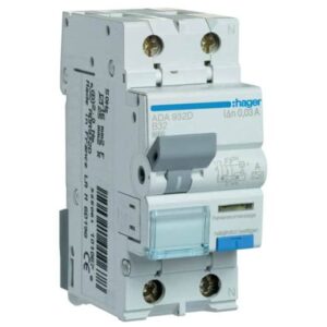 Disjunctor diferential RCBO 1P+N 32A/30mA, B, 6kA, tip A Hager ADA932D