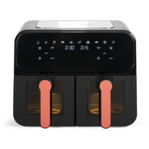 Friteuza cu aer cald dubla Livoo DOC316, 9L (2x4.5L), 2400W, 7 programe