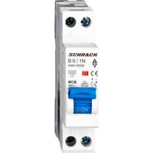 Siguranta automata AMPARO 1P+N 6A, curba B, 4,5kA Schrack AM418506