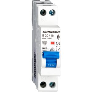 Siguranta automata AMPARO 1P+N 20A, curba B, 4,5kA Schrack AM418520