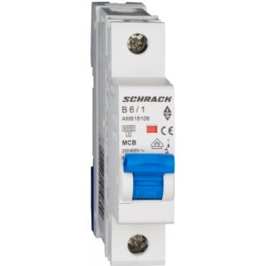 Siguranta automata AMPARO 1P 6A, curba B, 6kA Schrack AM618106