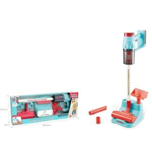 Aspirator de jucarie pentru copii, set de curatenie cu accesorii, model vertical, multicolor, 69,5 cm