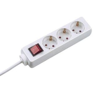 Prelungitor Bachmann, 3 prize, 3m, Tip Schuko, indicator optic, intrerupator, protectie copii, culoare alba B3842755