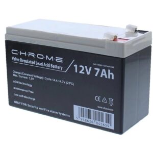 Acumulator plumb acid 12V 7Ah, terminal T1/F1 Chrome BAT-LEAD-12V7AH-CHR / BAT-LEADS-12V7AH-CHR