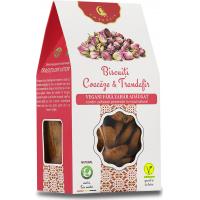 Biscuiti vegani cu coacaze si trandafiri fara zahar adaugat 130gr AMBROZIA