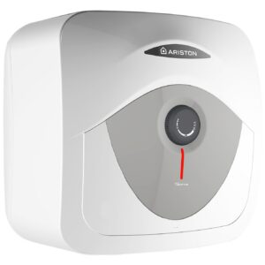 Pachet Boiler electric Ariston Andris RS 10 EU 10 l 1200 W Led iluminat Protectie electrica IPX1 Montare deasupra chiuvetei Reglaj extern de temperatura supapa siguranta si kit de montaj inclus