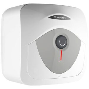 Pachet Boiler electric Ariston Andris RS 30 EU 30 l 1500 W Led iluminat Protectie electrica IPX1 Montare deasupra chiuvetei Reglaj extern de temperatura supapa siguranta si kit de montaj inclus