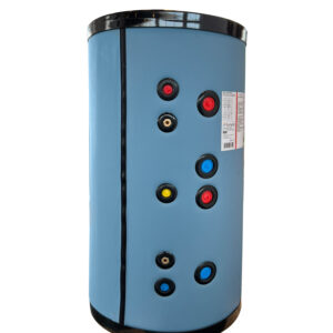 Boiler pentru pompa de caldura cu 2 serpentine marite FORNELLO SOL HP 300 LT 2S montaj pe sol izolatie termica manta de protectie  flansa de vizitare