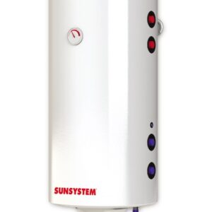 Boiler termoelectric Sunsystem BB NL2 200 PRL 3KW cu doua serpentine 200 litri putere serpentina 15 kw putere electrica 3 KW serpentine pe partea dreapta reglaj extern al temperaturii izolatie termica